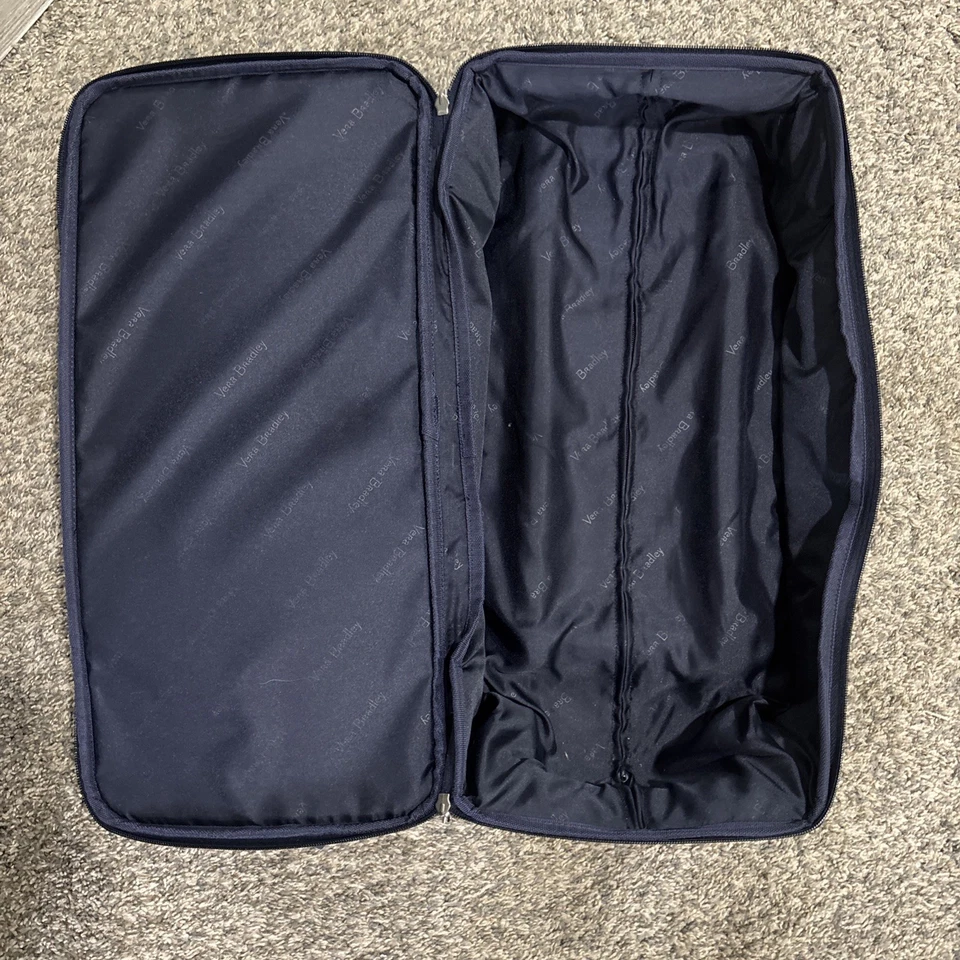 Beautiful VERA BRADLEY Rolling Suitcase Duffel MIDNIGHT WILDFLOWER 22" Exclnt - Image 3 of 4