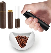 Coffee Bean Dosing Cup and RDT Spray Bottle, Espresso Coffee Stirrer 6 Needles W