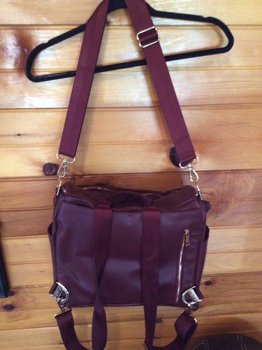 Fawn Design Original Leather Diaper Bag - Solid Wine Color - Gently Used - Picture 17 of 17