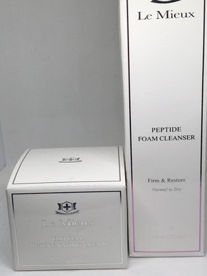 Le Mieux Bio Cell Rejuvenating Cream & Peptide Foam Cleanser,  NEW/ BOX