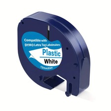 Ricarica etichettatrice DYMO LetraTag nero bianco 12mmx4m compatibile modelli LT