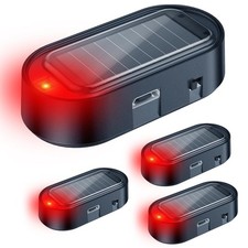 Car Solar Power Simulated Dummy Alarm, Anti-Theft LED Flashing Security Light...