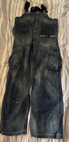 Mine 77 X Neighborhood Collab Herren Cargo Denim Latzhose. Neu mit Etikett Gr. M - Bild 6 von 7