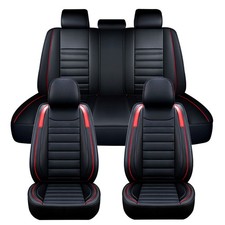 For Toyota Tacoma Car Seat Cover Full Set Leather 5-seats Front Rear Protector