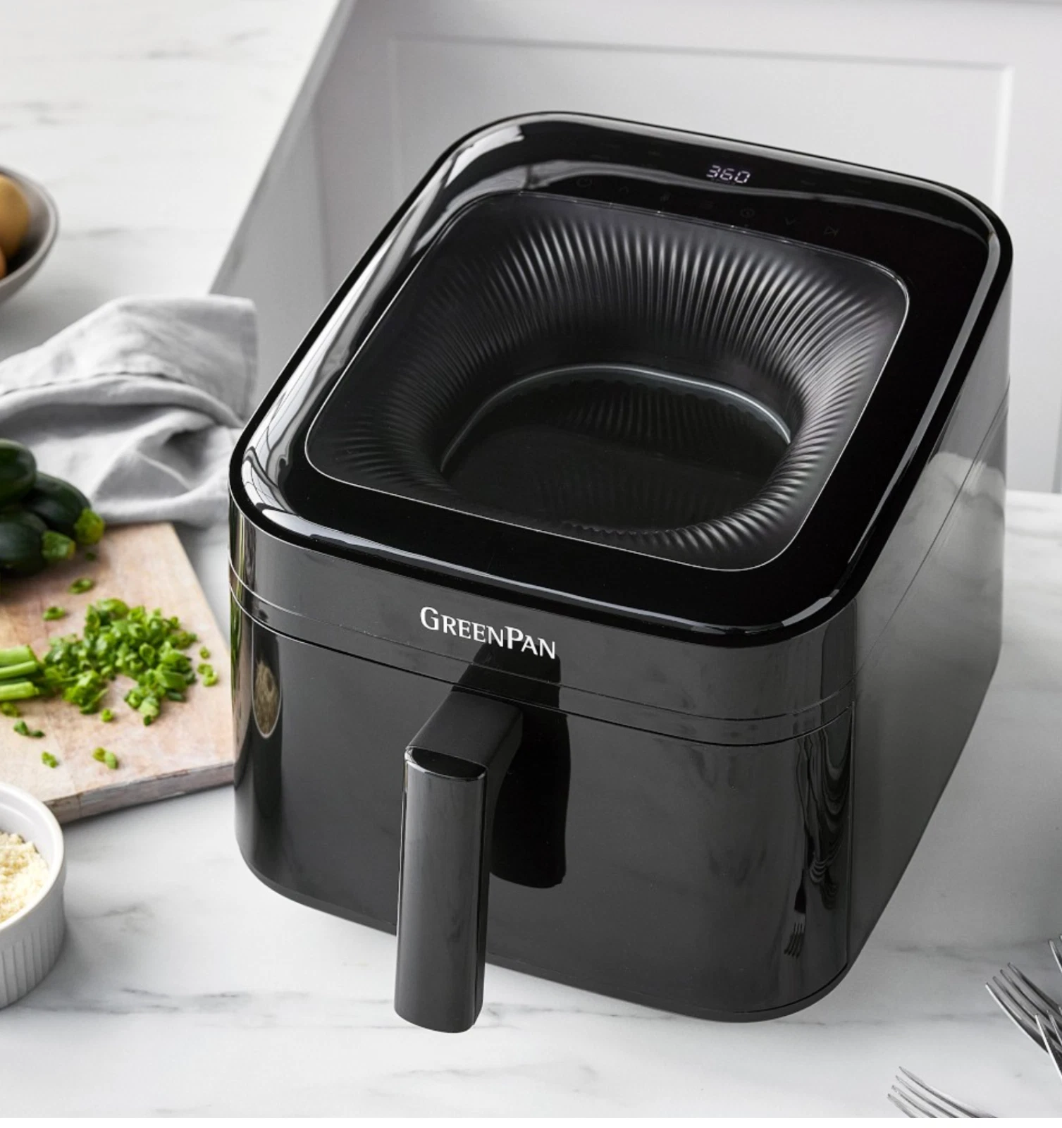 GreenPan Cyclone 7QT 12-in-1 Air Fryer XL Top View Nonstick *IN BOX* Retail $199
Opens in a new wind