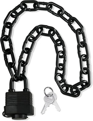 Heavy Duty Weather-Resistant Padlock with Chain, Anti-Theft Advanced Hardened Se