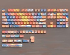 Cute PBT Keycaps Set,Sunset MOA Profile keycaps 60 75 100 Percent,Dye-Sub 134...
