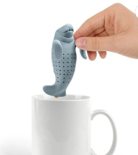 Fred ManaTea Tea Infuser - Food Microwave Dishwasher Safe Silicon, Manatee, Grey - Picture 2 of 10