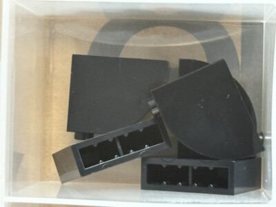 LEGO Parts - Black Slope, Curved 3 x 1 x 2 with Hollow Stud - No 33243 - QTY 5