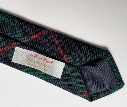 Tartan tie pure wool plaid Lockhart Ancient made in Scotland D C Dalgliesh NEW X - Picture 3 of 3
