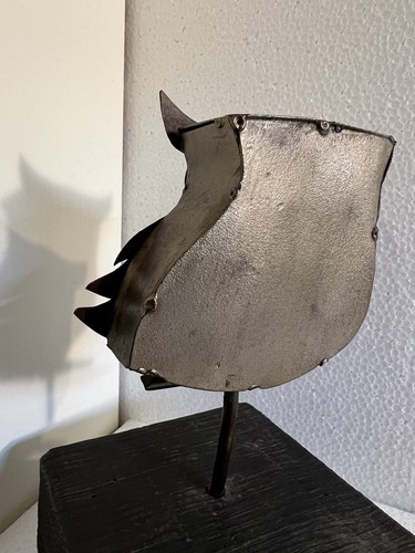 Mid Century Modern Brass Owl Sculpture on Branch Wood Block Brutalist MCM - Picture 5 of 8