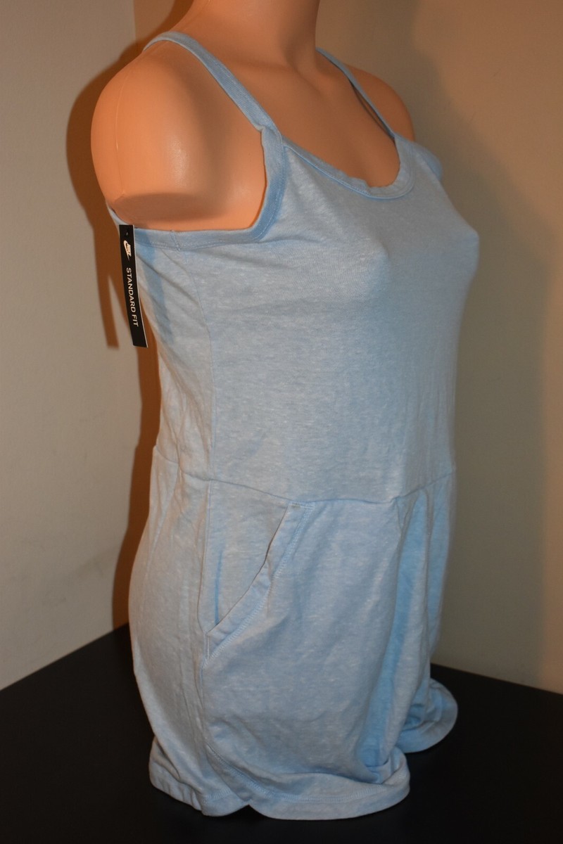 Nike Sportswear Womens Gym Vintage Romper Psychic Blue