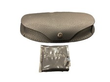 Carrera- BLACK Faux Leather- Wrap Around Snap Sunglasses Case CLEANING CLOTH