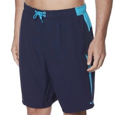Nike Men  s Blue 9 Inch Volley Board Swim Shorts Size Medium Quick Dry