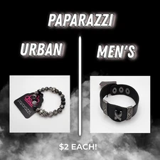 Paparazzi Urban Items! **Pull Tie Bracelets and Men's!**
