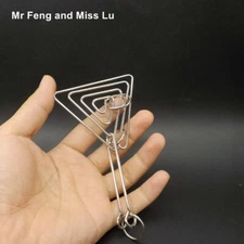 Easy Fun Triangle Ring Solution Buckle Classical Chinese Puzzle IQ Brain Teaser 