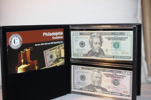 2004 SERIES PHILADELPHIA EVOLUTIONS SET MATCHING SERIAL NUMBER $20 & $50 NOTES - Picture 4 of 7
