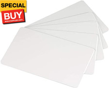 Premium White Blank Plastic CR80 30 Mil PVC Cards for ID Badge Printers 300 Pac