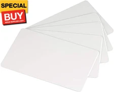Premium White Blank Plastic CR80 30 Mil PVC Cards for ID Badge Printers (300 Pac