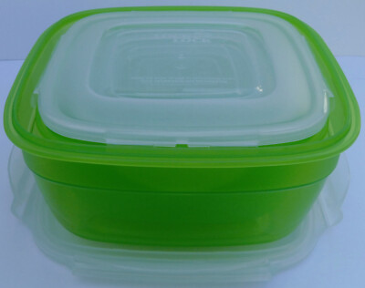 LOCK&LOCK 4er-Set Schüsseln limette ineinander stapelbar 260ml-1,6l Liter Boxen