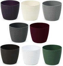Round Plant Pot Covers without Drainage Holes for Indoor and Outdoor Use,7 Sizes