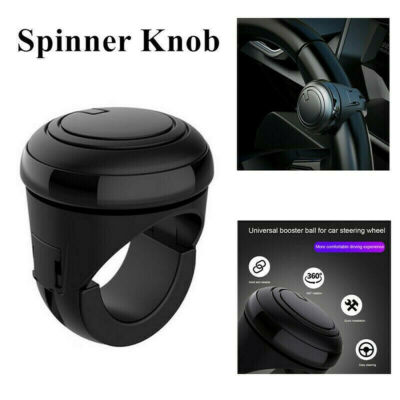 Black Car Interior Steering Wheel Handle Assister Spinner Knob Ball Accessories
