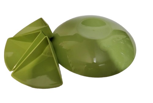 Large Serving Bowl Avocado Green With 3 Removable Compartments 14" Round MCM - Picture 8 of 8