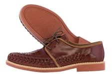 Mens Authentic Mexican Huaraches Closed Toe Dress Sandals Lace Up Cognac