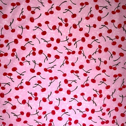 Hi-Fashion Fabrics #HF-C 7460 Cherries Fabric 1 YARD 100% Cotton - Picture 4 of 7
