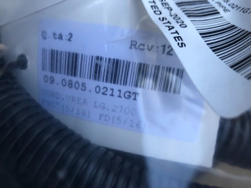 OEM GENIE UREA PIPE PART # 09.0805.0211GT BRAND NEW 09.0805.211 - Picture 5 of 5