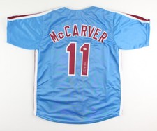 Tim McCarver Signed Philadelphia Phillies Jersey (JSA COA) 2xWorld Series Champ