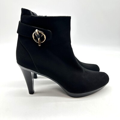 Stuart Weitzman Ankle Boots Womens Zip Gore-Tex High Heels Black Size 10 