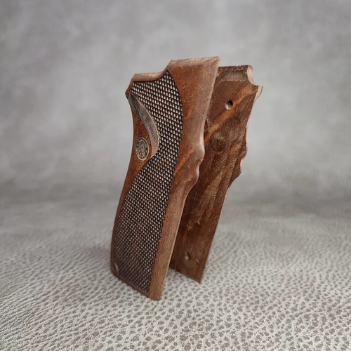 Smith & Wesson 5903, 5904, 411, 5967, 5946 Turkish Walnut Wood Grips Handmade - Picture 9 of 11