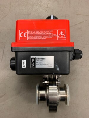 Valpes ER20.558B 90° 230V elektrischer Ventilantrieb, Edelstahl Tri-Clover