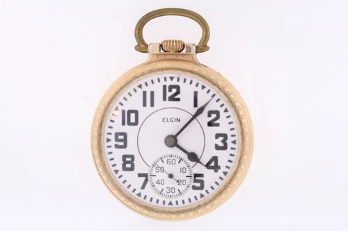 Antique Elgin BW Raymond 10k GF 16s 21 Jewel Railroad Star Case Pocket Watch