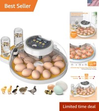 Portable 18 Egg Incubator with Adjustable Temp  Humidity Control for Hatching