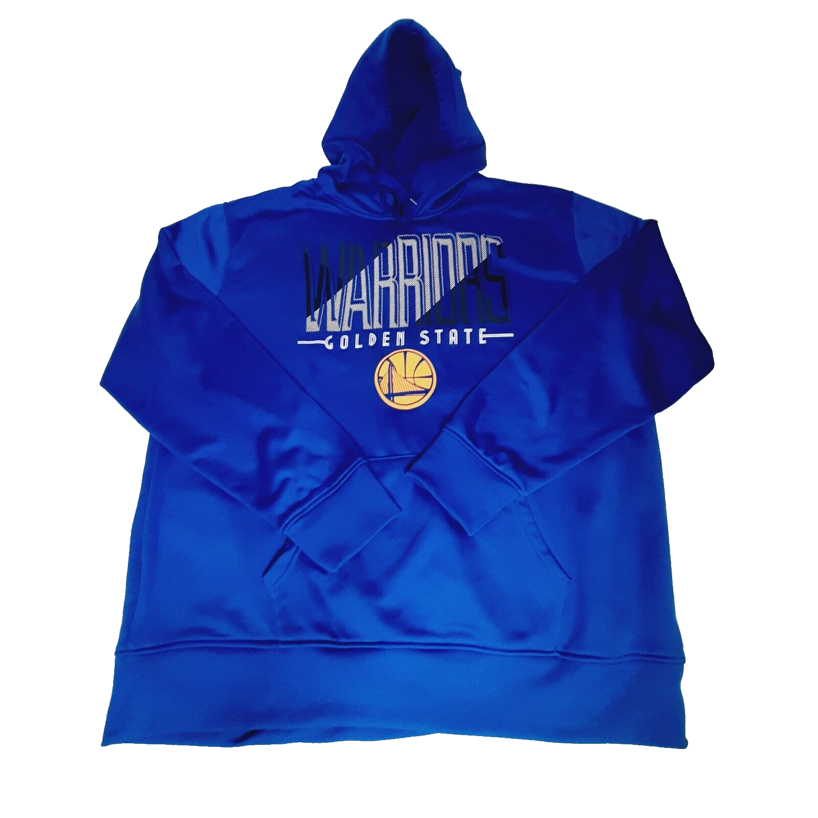 Golden State Warriors Basketball Mens Hoodie Size XXL Blue Pullover Sweatshirt