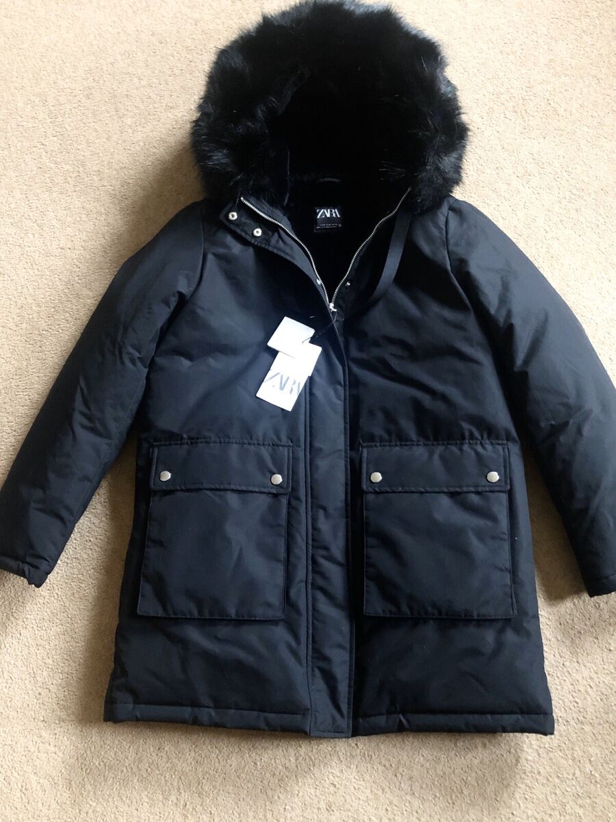 Zara Black Padded Puffer Hooded Parka Coat XS UK8 Bnwt | eBay Zara Black Padded Puffer Hooded Parka Coat XS UK8 Bnwt | eBay