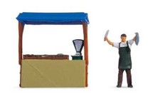 Noch 16503 - Tiny-Scenes « Etal de poissons » avec vendeur - HO (1:87)