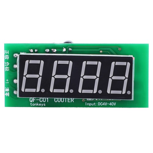Módulo Contador Calidad 4 Dígitos Digital Con Función Memoria QF C04 DC4-40V Nuevo - Imagen 11 de 11