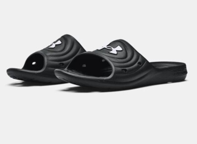 Under Armour UA Locker IV Slides, MEN'S Sandals, Black or Black Camo  3023758 NEW