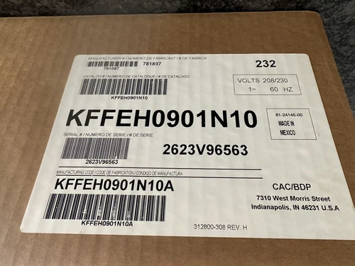 10KW / Carrier Heater KFFEH0901 N10 208-230 vac / Kit # 81-24146-00