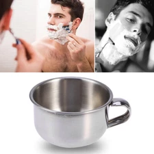 Brush Mug Shaving Bowl with Handle Shave Razor for Men Stainless Steel Shavers
