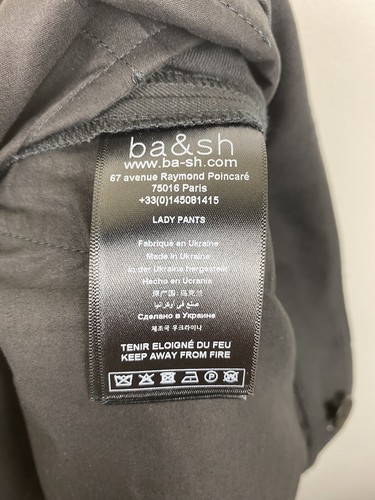 Ba&sh Trousers Womens Size 12 UK Black Tapered Wool Pleated Occasion 3 Bash - Picture 22 of 24