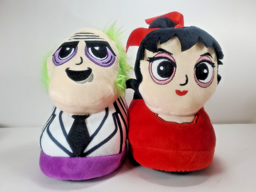 NEW Women's Beetle Juice & Lydia Deetz Plushie House Shoes Slippers Women Sz 5/6 - Picture 5 of 12