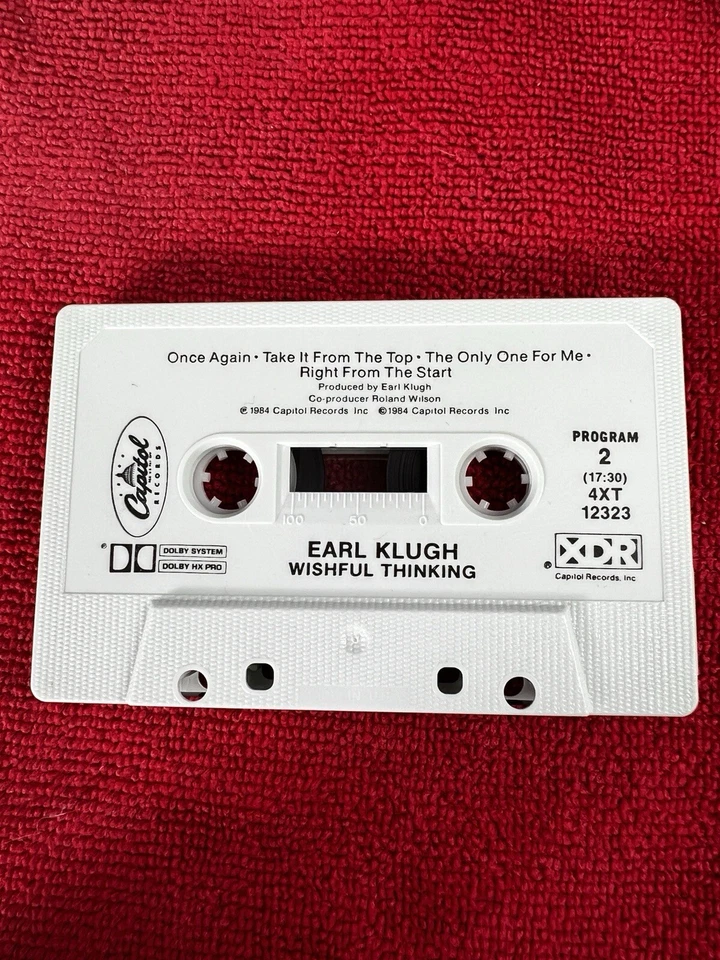 🔥 EARL KLUGHWISHFUL THINKING (Cassette Tape, 1984 Capitol Records)  CLEAN! - Image 4 of 4