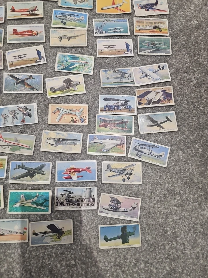 Vintage 1930s Aircraft Cigarette Cards 60+ Planes – Player's & Wills –... - Image 4 of 4
