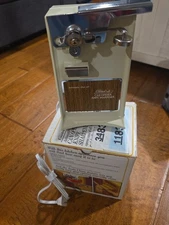 Sears Vintage Counter Craft Can Opener Sharpener Power Pierce Gold WORKS 70s