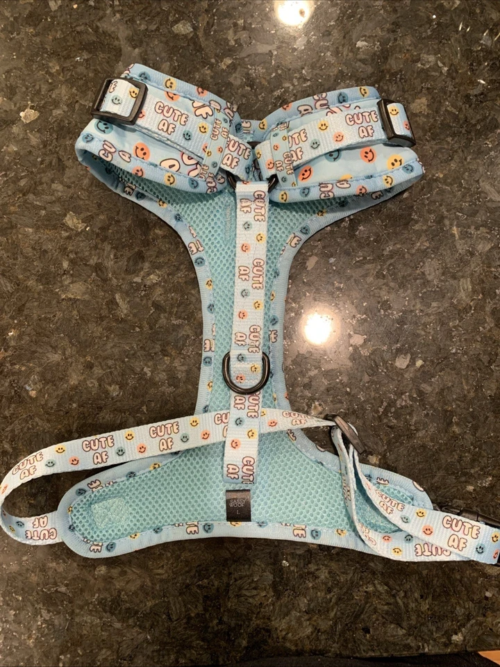 Sassy woof “Cute AF” Light Blue Harness! Worn ONCE (for pics) and that’s it!   - Image 2 of 4