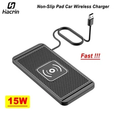 Wireless Car Phone Charger Fast Charging Pad Mat For iPhone Samsung Universal